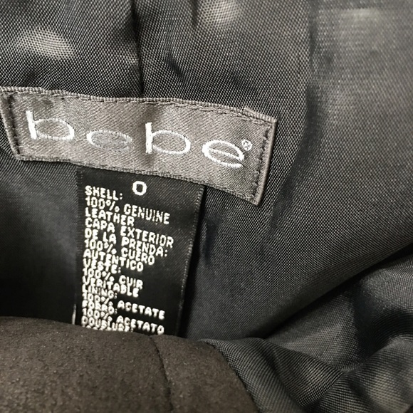 Vintage Bebe size 0 100% leather laser cut pants